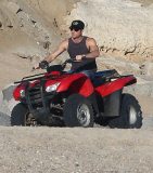 Exclusive... Justin Theroux & John Krasinski Ride ATV'S On The Beach In Cabo 