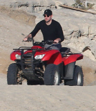 Exclusive... Justin Theroux & John Krasinski Ride ATV'S On The Beach In Cabo 