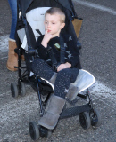 January Jones's Son Xander "Digs For Gold" At LAX 
