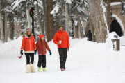 *EXCLUSIVE* It's a winter white holiday for Juan Soler and his family