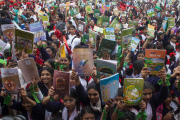 Textbook Festival in Dhaka, Bangladesh - 01 Jan 2015