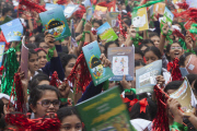 Textbook Festival in Dhaka, Bangladesh - 01 Jan 2015