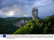 Last of the Stylites Maxime Qavtaradze, who lives on top of the Katskhi Pillar, Georgia - 22 Jun 2013