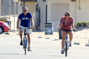 *EXCLUSIVE* Pierce Brosnan takes a mid day beach cruise with his wife