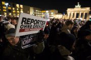 Kundgebung in Berlin nach Terroranschlag auf Charlie Hobdo