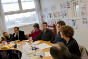 Charlie Hebdo staff at work