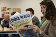 Charlie Hebdo staff at work