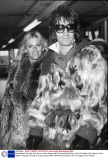 Rod Stewart Pop Star Arriving At London Airport With Girlfriend Britt Ekland. (for Full Caption See Version).