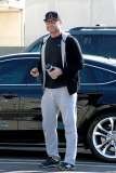 Liev Schreiber is in a good mood as he hits the gym this morning