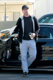 Liev Schreiber is in a good mood as he hits the gym this morning