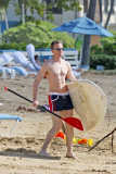 *EXCLUSIVE* **NO WEB** Neil Patrick Harris and David Furnish take the kids paddle boarding