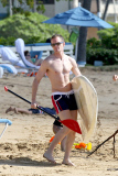 *EXCLUSIVE* **NO WEB** Neil Patrick Harris and David Furnish take the kids paddle boarding