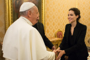 Angelina Jolie met Pope Francis - Vatican