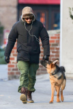 Jake Gyllenhaal and Atticus brave the cold and go for a walk