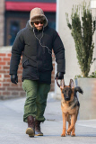 Jake Gyllenhaal and Atticus brave the cold and go for a walk