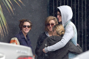 *EXCLUSIVE* Kristen Stewart spends a rainy day out with Alicia Cargile and some friends