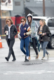 *EXCLUSIVE* Kristen Stewart spends a rainy day out with Alicia Cargile and some friends
