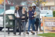 *EXCLUSIVE* Kristen Stewart spends a rainy day out with Alicia Cargile and some friends