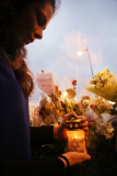 Vigil for terror victims outside Kosher Supermarket 