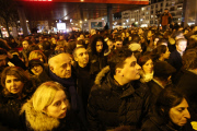 Vigil for terror victims outside Kosher Supermarket 