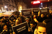 Vigil for terror victims outside Kosher Supermarket 