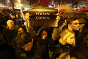Vigil for terror victims outside Kosher Supermarket 