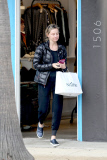 *EXCLUSIVE* A fresh-faced Calista Flockhart indulges in some retail therapy