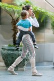 EXC - ALESSANDRA AMBROSIO AT A KIDS CLASS WITH HER SON 