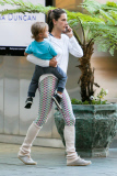 EXC - ALESSANDRA AMBROSIO AT A KIDS CLASS WITH HER SON 