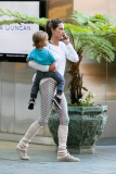 EXC - ALESSANDRA AMBROSIO AT A KIDS CLASS WITH HER SON 