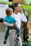 EXC - ALESSANDRA AMBROSIO AT A KIDS CLASS WITH HER SON 