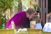 *EXCLUSIVE* Elton John makes a toast during lunch with Neil Patrick Harris and friends