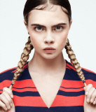Cara Delevingne Leads DKNY¿s Spring 2015 Campaign with Braids & Stripes.