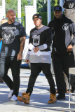 Tyga and his posse arrive at their hotel