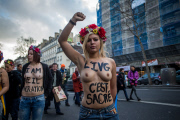 Femen during a demonstration to defend women's rights