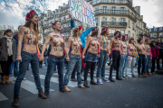 FEMEN women's rights demonstration, Paris, France - 17 Jan 2015