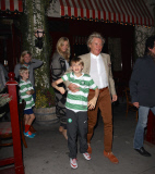 Rod Stewart and Penny Lancaster enjoy a family night with the boys