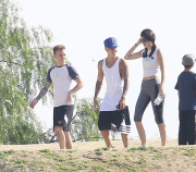 EXC - JUSTIN BIEBER AND HIS RUMORED GIRLFRIEND KENDALL JENNER HIKE RUNYON CANYON TOGETHER IN LOS ANGELES.