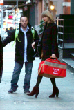 Taylor Swift and her kitties catch a car in the Big Apple