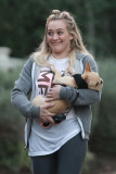 *EXCLUSIVE* Hilary Duff is smitten with her French Bulldog puppy Beau