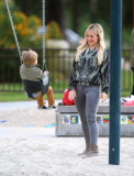PREMIUM EXCLUSIVE Hilary Duff and Luca hit the park