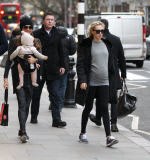 Tamara Ecclestone with daughter Sophia and pregnant sister Petra Ecclestone out and about, London, Britain - 27 Jan 2015