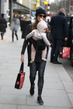 Tamara Ecclestone with daughter Sophia and pregnant sister Petra Ecclestone out and about, London, Britain - 27 Jan 2015