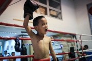 Young Muay Thai boxers training, Bangkok, Thailand - Nov 2014