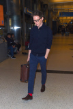 *EXCLUSIVE* Eddie Redmayne is all smiles at LAX **NO UK** 