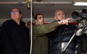 Bejamin Netayahu and Moshe Ya'alon visit Syrian border outpost, Golan Heights, Israel - 04 Feb 2015