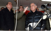 Bejamin Netayahu and Moshe Ya'alon visit Syrian border outpost, Golan Heights, Israel - 04 Feb 2015