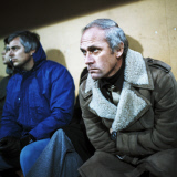 Trainer Udo Lattek (MG) auf der Trainerbank, links Konditionstrainer Karl-Heinz Drygalski (MG), Fussball, Bundesliga, 1976/1977, VfL Bochum gegen Borussia Moenchengladbach 0:0
