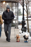 Hugh Jackman bundles for the snow with pups Allegra and Dali