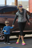 Reese Witherspoon and her adorable boys grab Starbucks